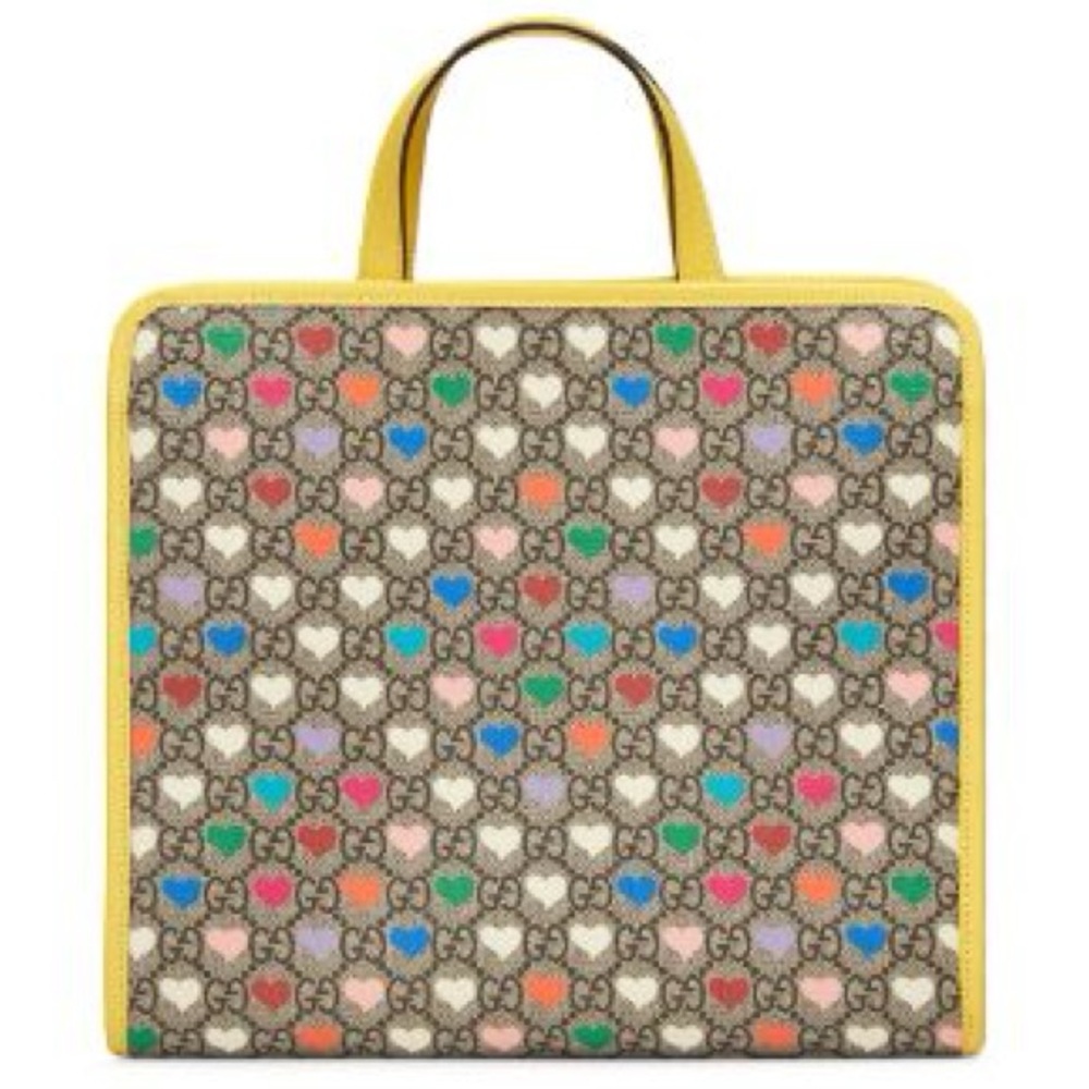 NWT GUCCI GG Supreme Monogram Hearts Tote